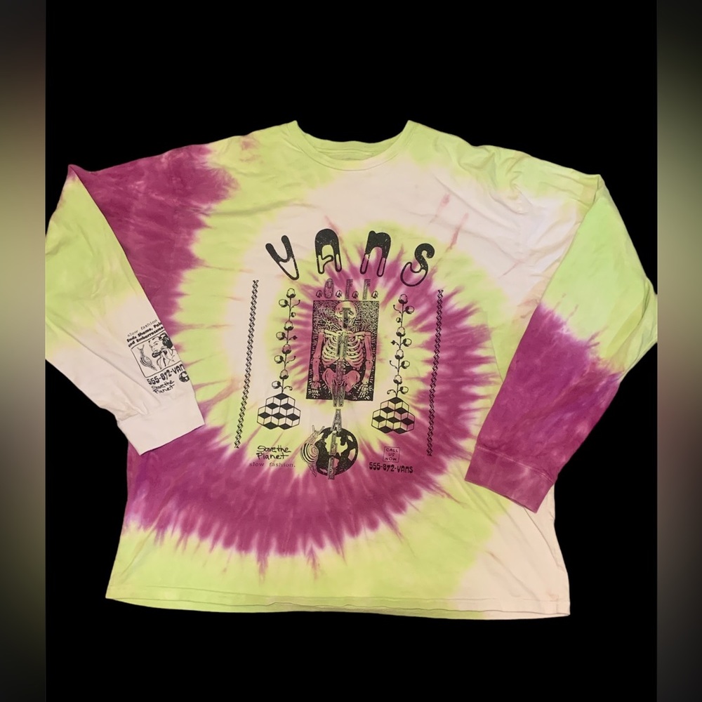 VANS Off The Wall Save Our Planet Tie Dye Shirt XX-Large